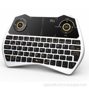 Rii I28 2.4GHz Wireless Keyboard Mini Air Fly Mouse with Audio for Android TV Box